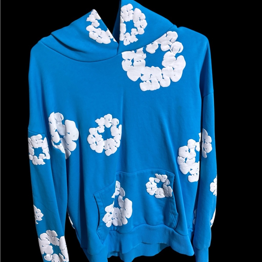 Blue and White Women's Hoodie